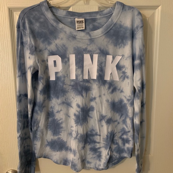 PINK Victoria's Secret Tops - Pink Victoria’s Secret blue tie dye top